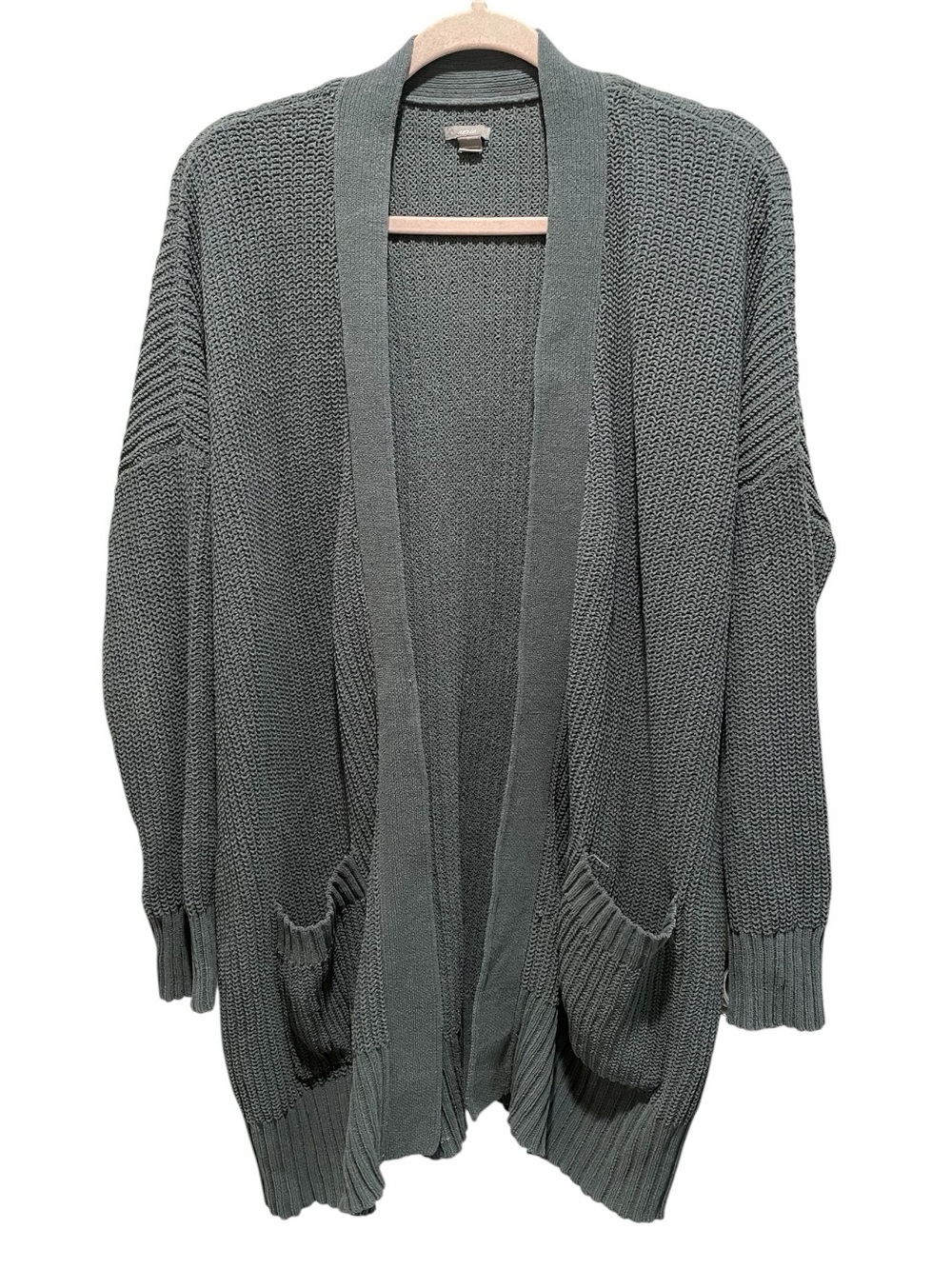Aerie open-front knit cardigan. Sage Green. Size M